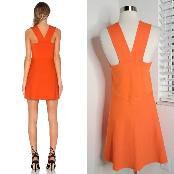 A.L.C. Ali Stretch Knit Dress In Guava L.